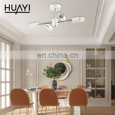 HUAYI Simple Fashionable  Multiple Heads Nordic Design Surface Mount Home Luxury Modern LED Ceiling Light