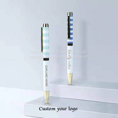 New Style High-end Metal Ballpoint Pen With Full Design Thermal Transfer Custom Logo Yiwu Pen photo-4