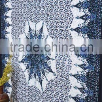 Indian Tapestry Cotton Blue Floral Print Vintage Wall Hanging Tapestries Throw Mandala Print Bedsheet photo-2