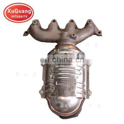 XUGUANG  high quality three way catalytic converter for Hyundai Elantra VVT with cast iron material exhaust manifold