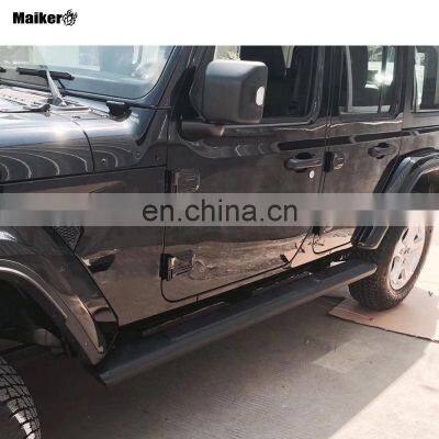 Aluminum Alloy Black running board for Jeep-Wrangler JL 2018+ 4 Doors side step bar