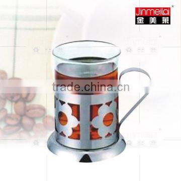 stainless steel and glass cups coffee sets 200ml