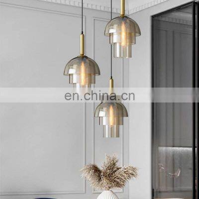 Simple Vintage Style Lamp Gold Iron Ceiling Light Single Head Lamp For Home Deco Pendant Lamp