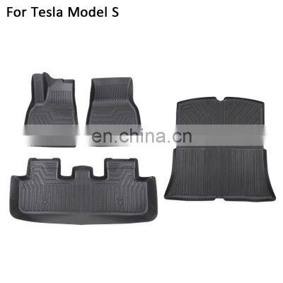 Factory Supply Ecofriendly Waterproof Customized Injection Mould TPE Car Trunk Floor Mat Fit for Tes la MODEL S photo-2