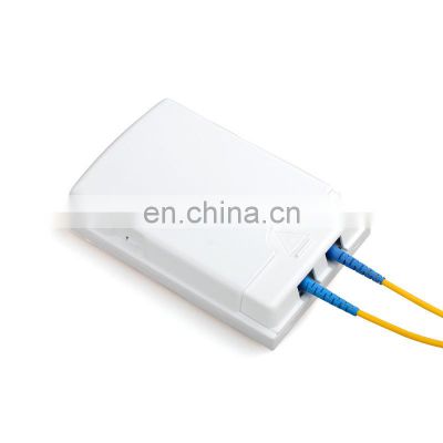 White small plastic sliding type FTTH 2 core fiber optic atb box