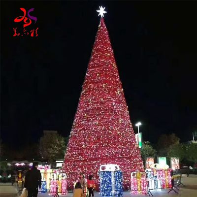 Customizing Outdoor Christmas Holiday Commercial Decorative Large LED Christmas Tree With Passageway Decoration