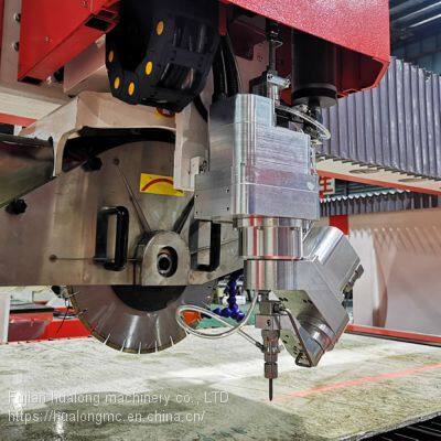 HUALONG HKNC-650J Waterjet Bridge Saw Combo Saw and Waterjet Granite Marble Stone Kitchen Countertop Cutting Machine photo-5