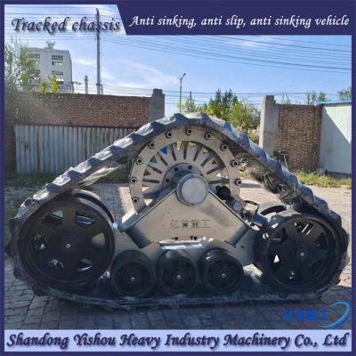 Large Harvester Modified With Half Track Chassis photo-2