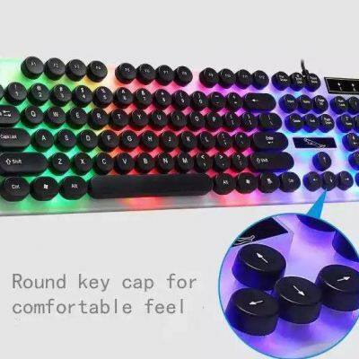 Colorful Glare G21 Punk Wired Keyboard and Mouse Combo 104 Keys Led Backlit Computer Gaming Keyboard And Mouse Combos photo-4