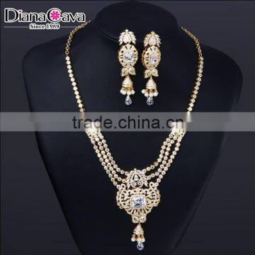 Newest Trending Item African Look Wedding Luxury Set CZ Pearl Jewelry Set photo-2