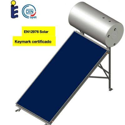 Chauffe-eau solaire à plaque plane de 150 L haute pression avec haute efficacité et certificats valides