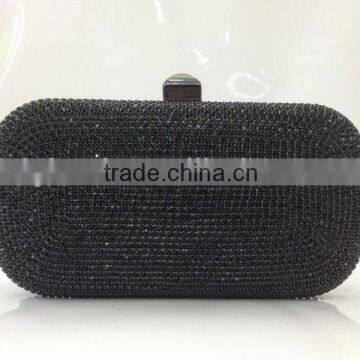 Factory sell 2013 black crystal jewelly bag,crystal evening bag,fashion clutch handbags