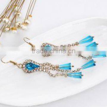 Latest Model Fashion Rhinestone Long Tassel Earrings photo-4