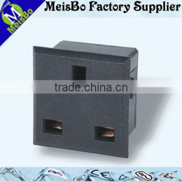 10A 250V U.K. black AC tabletop socket