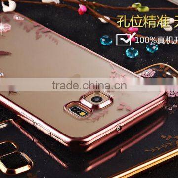 Electroplate Diamond Secret Garden Ultra Thin TPU Mobile Phone Case For Samsung S7