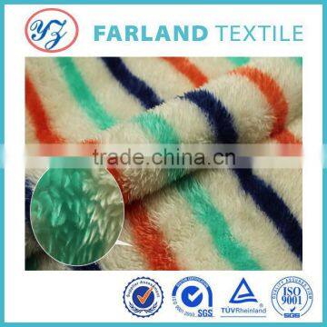 Fashion Stripe Printed Sherpa Fleece Fabric,polyester Textile Fabric for Baby Blanket,clothing Upholstery Fabric photo-3