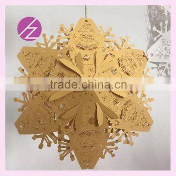 Laser Cut Paper Craft Light 3D Star