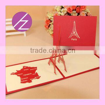 Eiffel Tower 3D Wedding Invitation Party Card 3D-3
