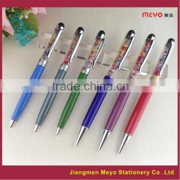 Crystal Capacitive Touch Ballpoint Pen, colors crystal filled pen