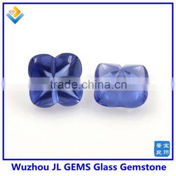 Faceted Loose Gemstones Glass Stone With Four Clovers Beads Glass Jewelry photo-3