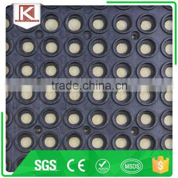 Durable high quality loading dock ESD natural rubber mat with connector