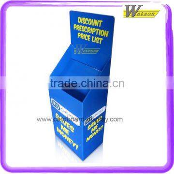 medicine shop hot sale cardboard display stand for brochure display