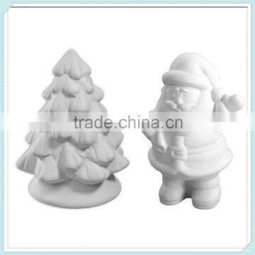 Little Santa and His Holiday Tree Set Resin Bisque Crafts