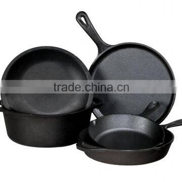 Cheap High Quality Cast Iron Cookware for Camping with FDA & SGS Certificates