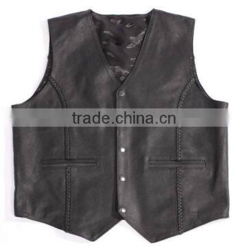 Racing Leather Vest/Lady fring vest/Leather Motorbike vest/Leather Motorcycle Vest/ Biker Leather Vest/Leather vest/WB-LV-508