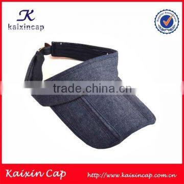 2015 new fashion high quality jean blank sun protection visor cap