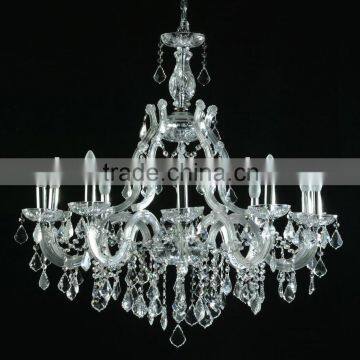 crystal chandelier, chrome plated, metal&glass frame