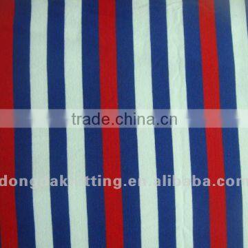 100% Cotton stripe jersey knitted fabric