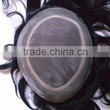 Top Quality Stock Indian Human Hair Swiss Lace Base Mens Toupee photo-6