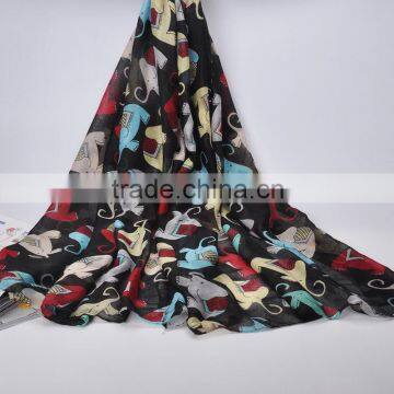 2016 High Quality WOMAN SCARF Cotton Voile Scarves Solid Warm Autumn and Winter Scarf Shawl Elephant Printed Supplier's Choice photo-2