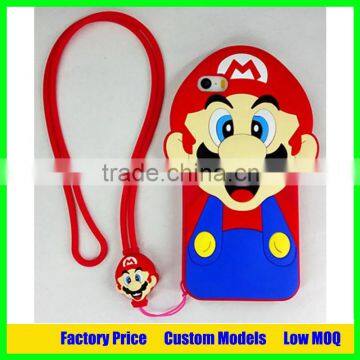 Silicone mario cover phone case for iphone 6 6plus case cover
