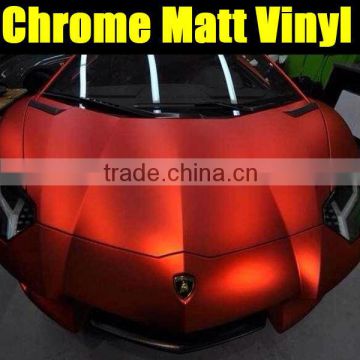 1.52*20m Chrome matte car body wrap vinyl film