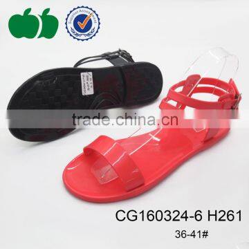 Lady latest cheap sexy plastic simple new design pvc sandals