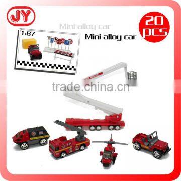 High quality metal toy fire truck with 2 asst styles