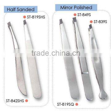 Tweezers with mirror polished