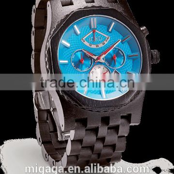 2016 Wood Multipurpose Men Watch Natural Wooden Wristwatch