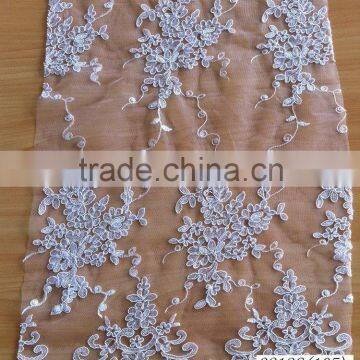 Low price promotional net cord lace fabric