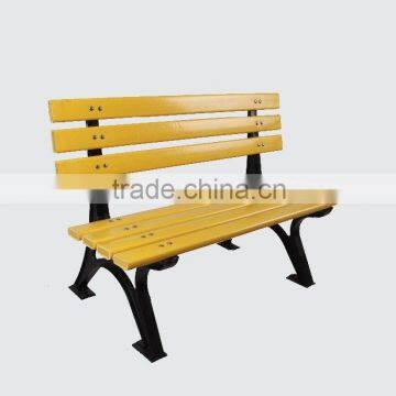 Contemporary Modern Wooden Outdoor Furniture Garden Patio Park Long Bench Chair With Cast Wrought Iron Legs Ends Quality Choice photo-4