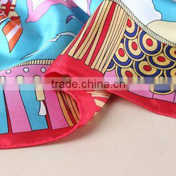 Digital Printed Wholesale New Twill Silk Scarves 90*90 photo-4