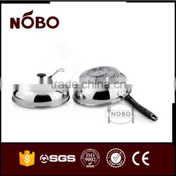 Stainless Steel frying pan steamer with lid