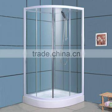 Aluminium Frame Tempered Glass Acrylic Tray Simple Multi-Function Sector Shower Enclosure Cubicle X27066