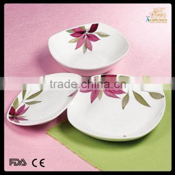 New design 18 pcs square new bone china dinnerware set