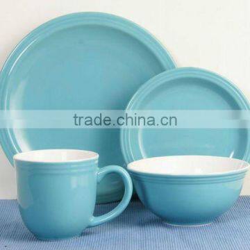 16pcs Double Glazed Stoneware Dinner Set With Various Designs photo-4