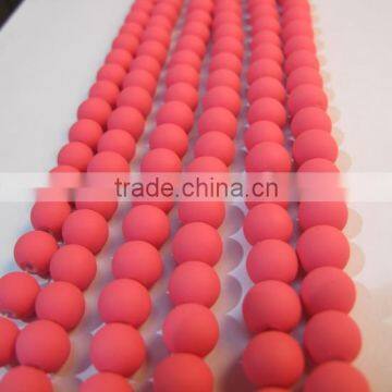 6mm round neon color beads in bulk,Glass Beads YZ034