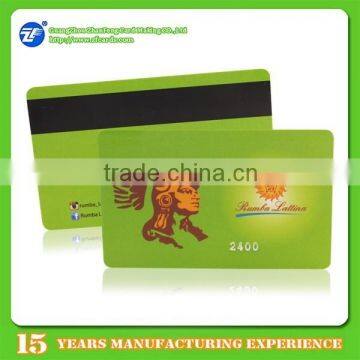 Credit Card Size PVC Hico Magnetic Card with embossed numbers