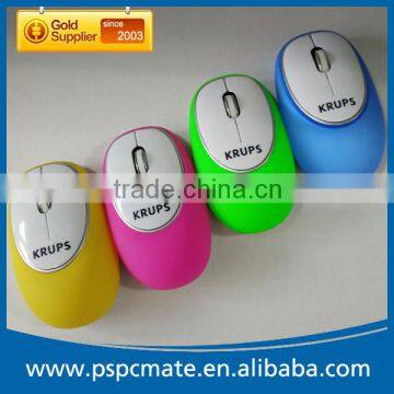 Computer Soft Silicon Anti Stress Wireless Mouse with usb mini receiver